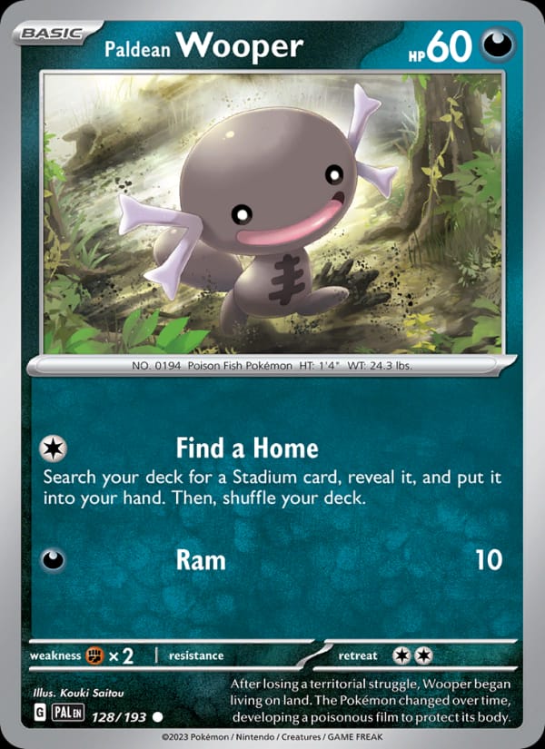 Paldean Wooper 128/193 Paldea Evolved Pokémon card
