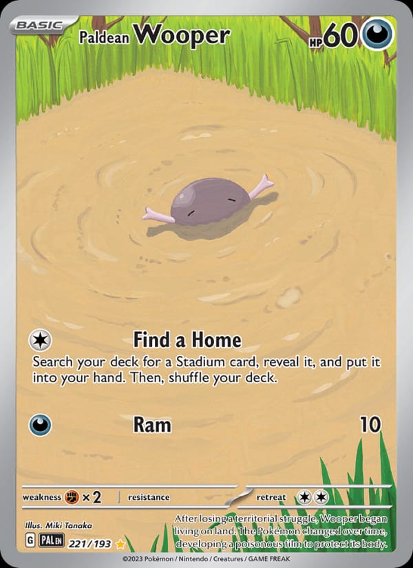 Paldean Wooper 221/193 Paldea Evolved Pokémon card