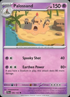 Palossand 096/193 Uncommon – Paldea Evolved Pokémon card