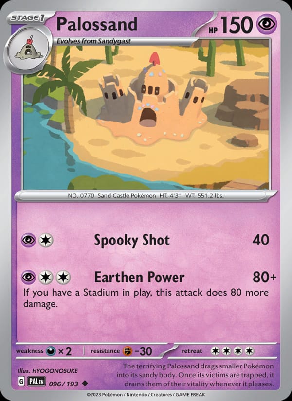 Palossand 096/193 Paldea Evolved Pokémon card