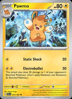 Pawmo 075/193 Uncommon – Paldea Evolved Pokémon card
