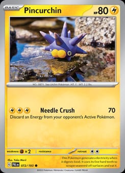 Pincurchin 072/193 Common – Paldea Evolved Pokémon card