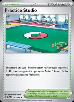 Practice Studio 186/193 Uncommon – Paldea Evolved Pokémon card