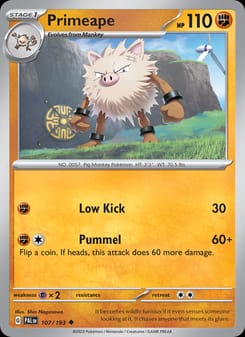 Primeape 107/193 Uncommon – Paldea Evolved Pokémon card