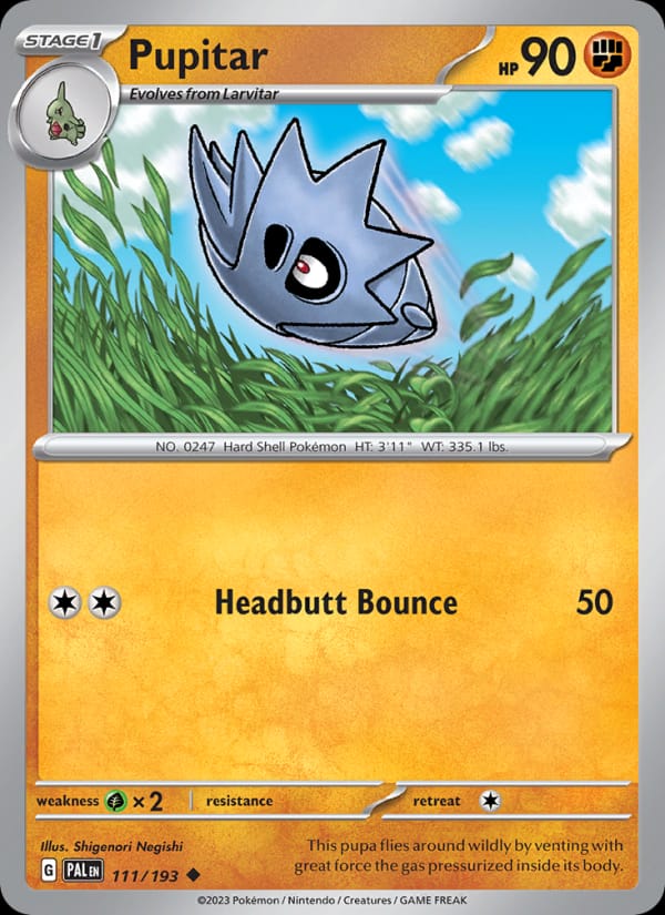 Pupitar 111/193 Paldea Evolved Pokémon card