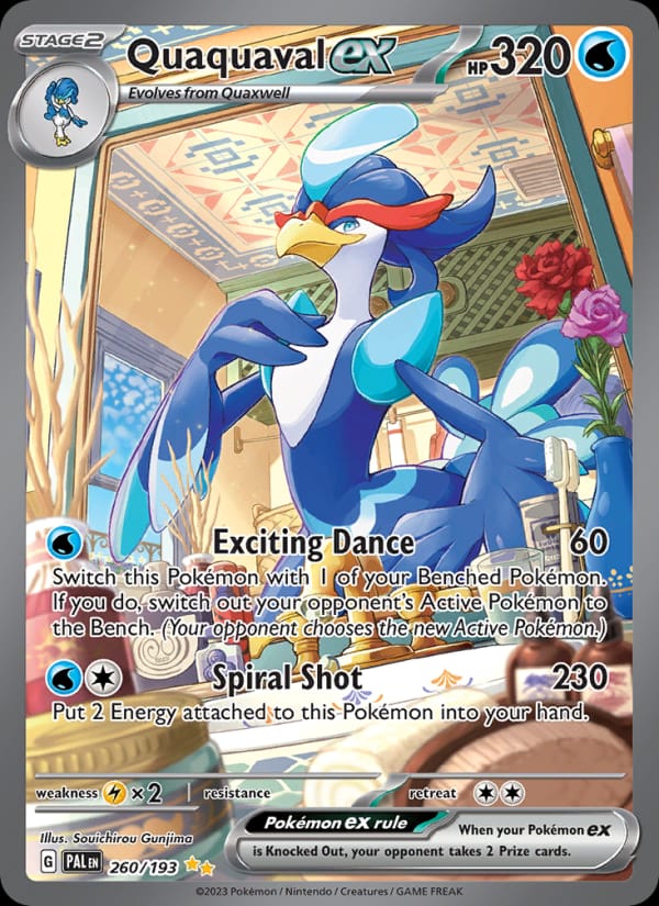 Quaquaval ex 260/193 Paldea Evolved Pokémon card