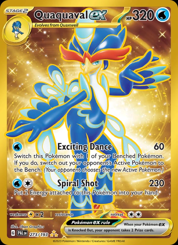 Quaquaval ex 273/193 Paldea Evolved Pokémon card