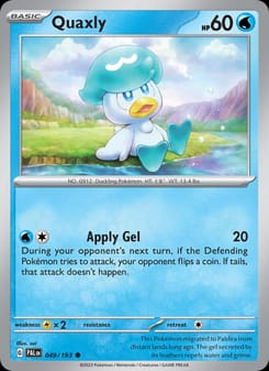 Quaxly 049/193 Common – Paldea Evolved Pokémon card