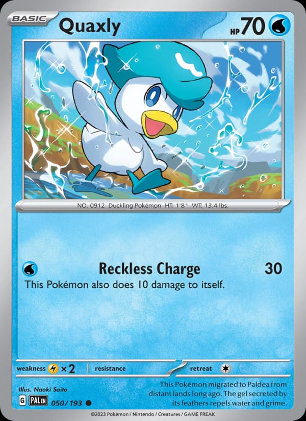 Quaxly 050/193 Paldea Evolved Pokémon card