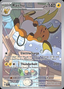 Raichu 211/193 Illustration Rare – Paldea Evolved Pokémon card