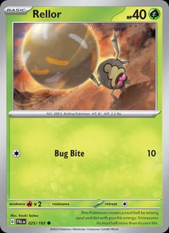 Rellor 025/193 Common – Paldea Evolved Pokémon card