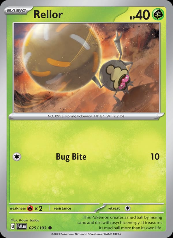 Rellor 025/193 Paldea Evolved Pokémon card