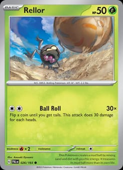 Rellor 026/193 Common – Paldea Evolved Pokémon card