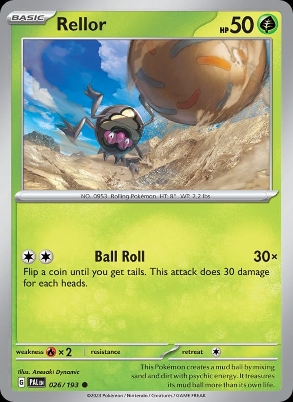 Rellor 026/193 Paldea Evolved Pokémon card