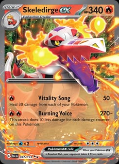 Skeledirge ex 037/193 Double Rare – Paldea Evolved Pokémon card