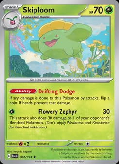 Skiploom 002/193 Uncommon – Paldea Evolved Pokémon card