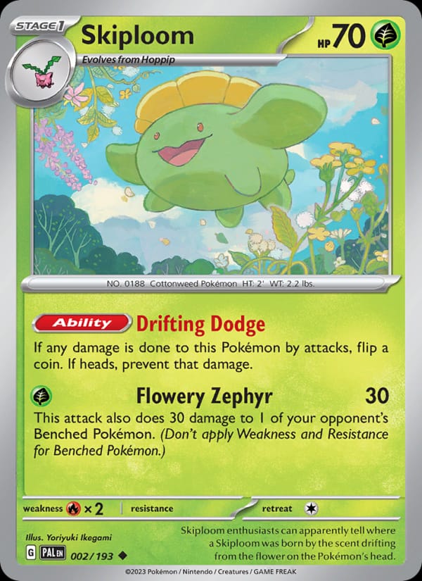 Skiploom 002/193 Paldea Evolved Pokémon card