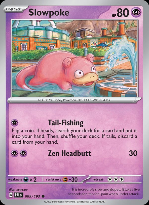 Slowpoke 085/193 Paldea Evolved Pokémon card