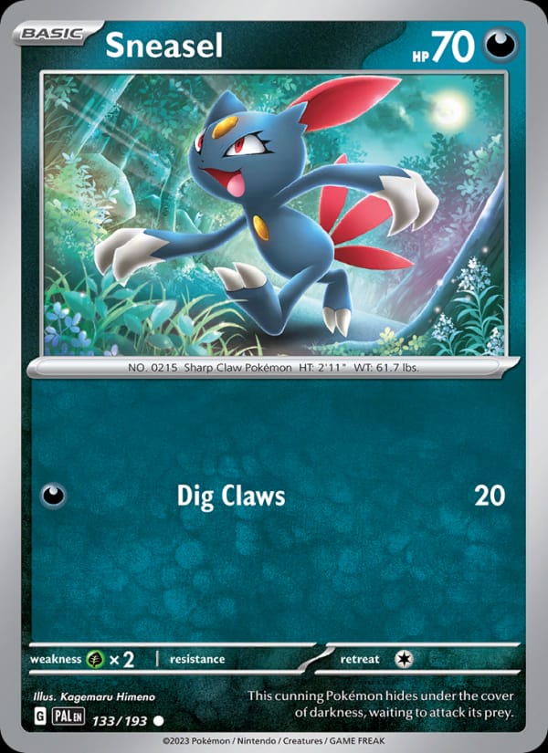Sneasel 133/193 Paldea Evolved Pokémon card