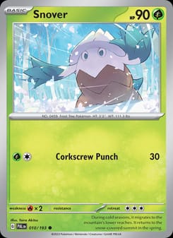 Snover 010/193 Common – Paldea Evolved Pokémon card