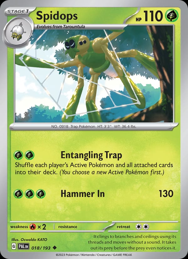 Spidops 018/193 Paldea Evolved Pokémon card