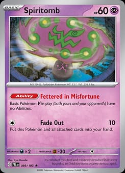 Spiritomb 089/193 Rare – Paldea Evolved Pokémon card