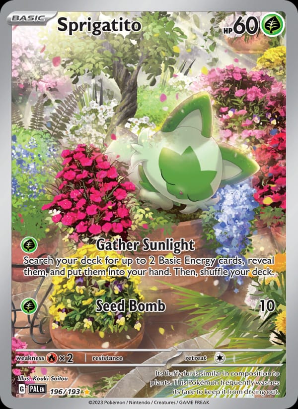 Sprigatito 196/193 Paldea Evolved Pokémon card