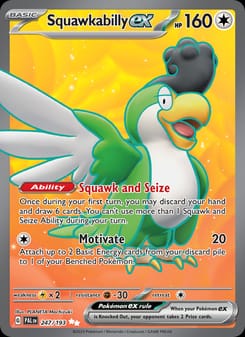 Squawkabilly ex 247/193 Ultra Rare – Paldea Evolved Pokémon card