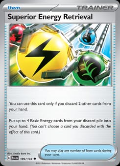Superior Energy Retrieval 189/193 Uncommon – Paldea Evolved Pokémon card