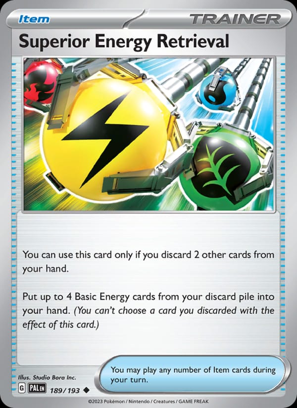 Superior Energy Retrieval 189/193 Paldea Evolved Pokémon card
