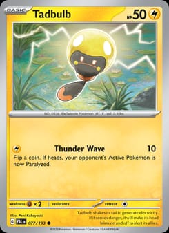 Tadbulb 077/193 Common – Paldea Evolved Pokémon card