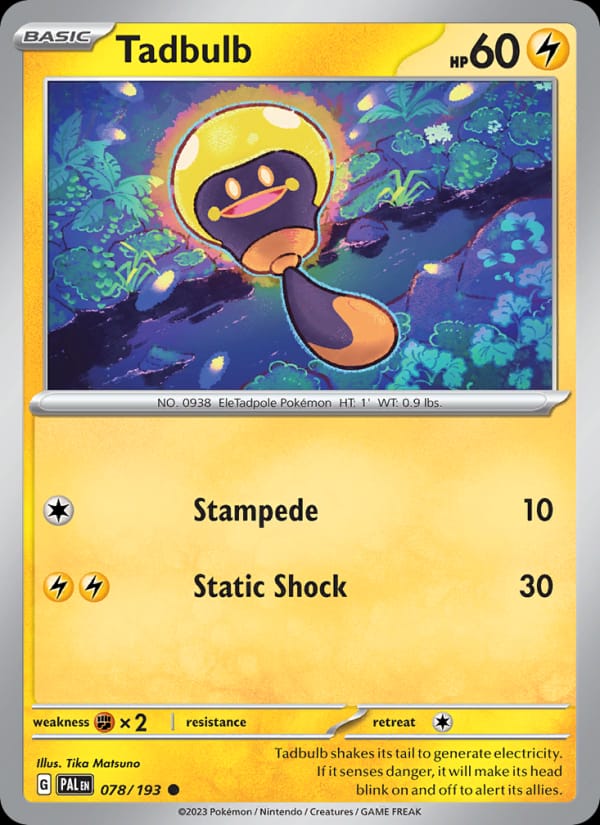 Tadbulb 078/193 Paldea Evolved Pokémon card