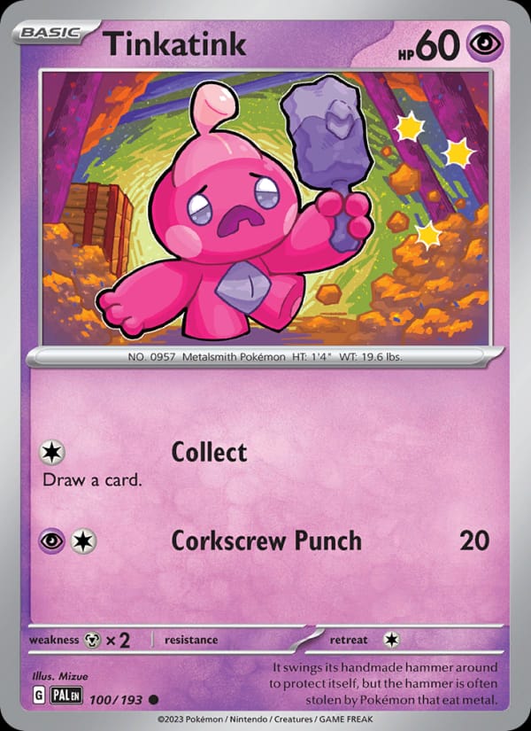 Tinkatink 100/193 Paldea Evolved Pokémon card