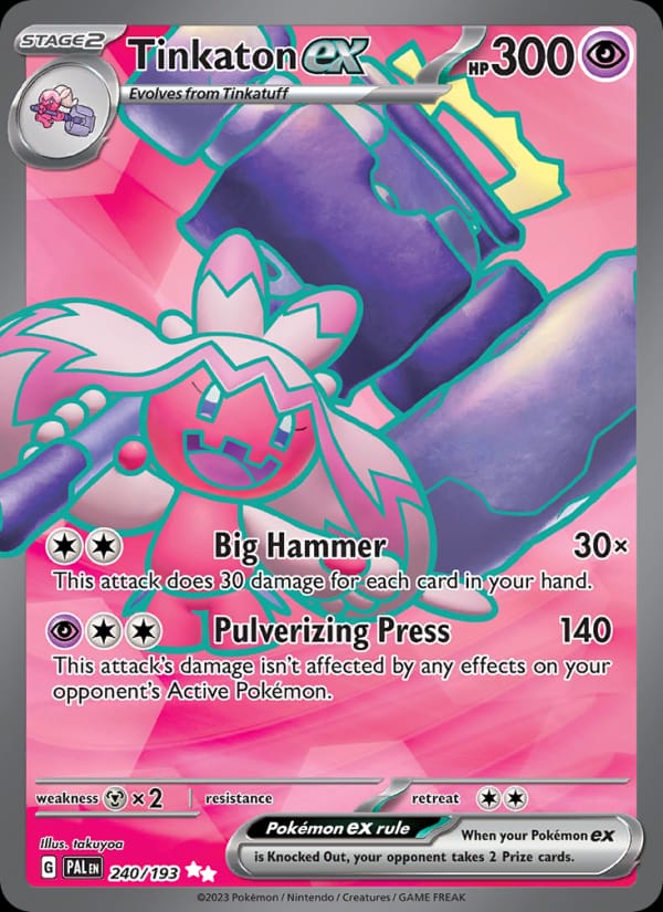 Tinkaton ex 240/193 Paldea Evolved Pokémon card