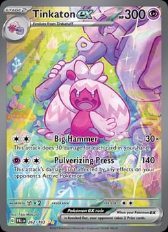 Tinkaton ex 262/193 Special Illustration Rare – Paldea Evolved Pokémon card