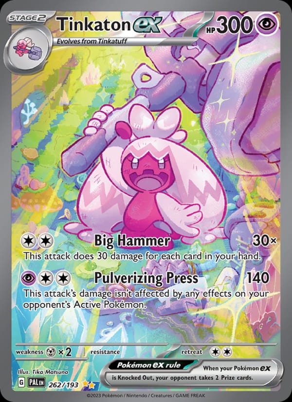 Tinkaton ex 262/193 Paldea Evolved Pokémon card