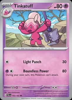 Tinkatuff 103/193 Uncommon – Paldea Evolved Pokémon card