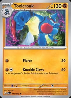 Toxicroak 115/193 Uncommon – Paldea Evolved Pokémon card