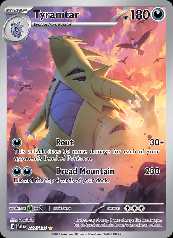 Tyranitar 222/193 Paldea Evolved Pokémon card