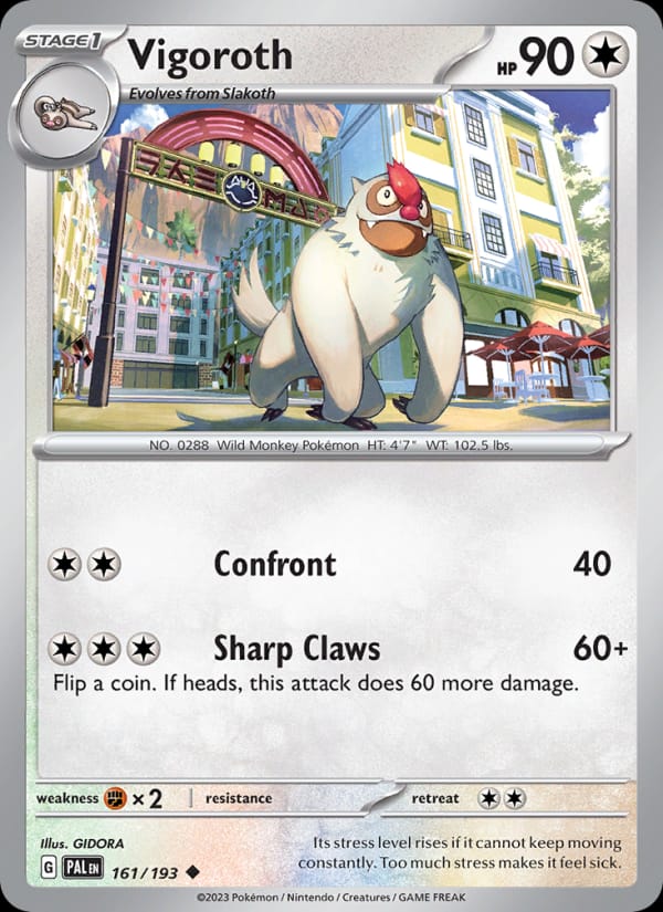 Vigoroth 161/193 Paldea Evolved Pokémon card