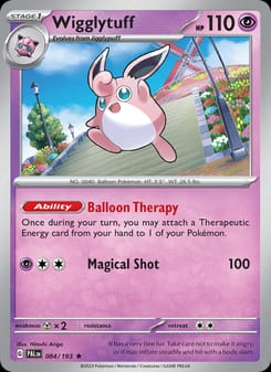 Wigglytuff 084/193 Rare – Paldea Evolved Pokémon card