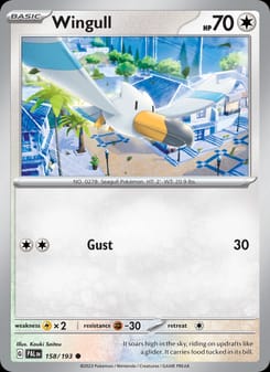 Wingull 158/193 Common – Paldea Evolved Pokémon card