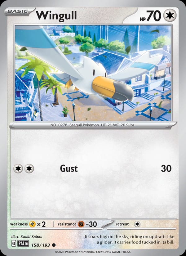 Wingull 158/193 Paldea Evolved Pokémon card