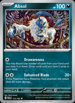 Absol 113/182 Uncommon – Paradox Rift Pokémon card