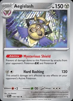Aegislash 134/182 Rare – Paradox Rift Pokémon card