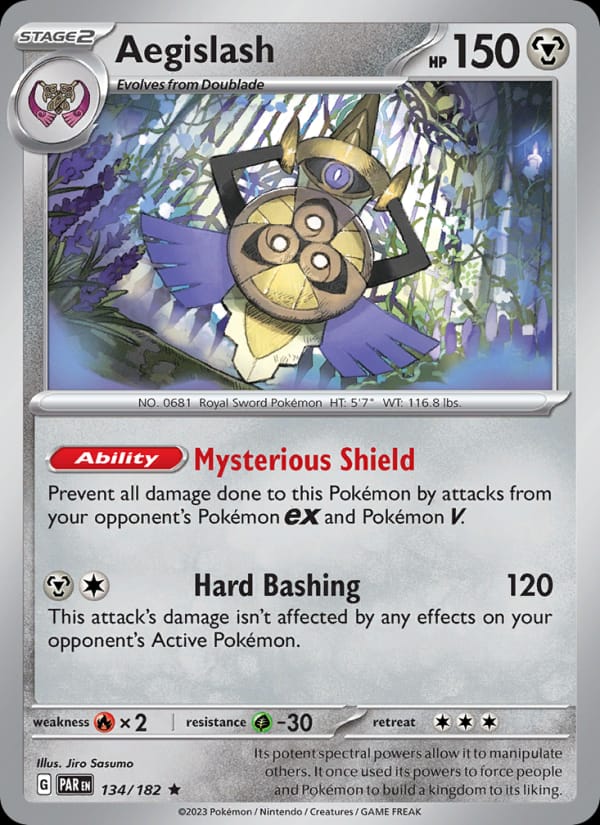 Aegislash 134/182 Paradox Rift Pokémon card