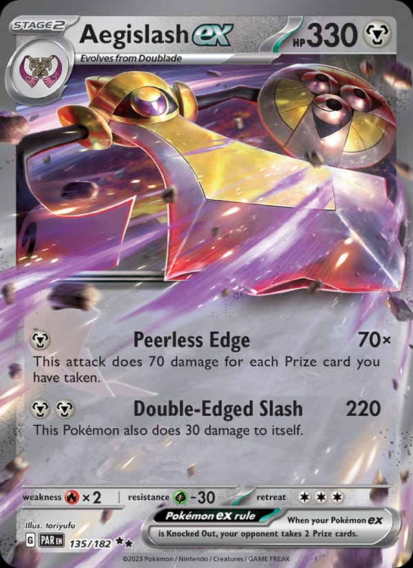 Aegislash ex 135/182 Paradox Rift Pokémon card