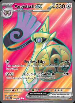 Aegislash ex 230/182 Ultra Rare – Paradox Rift Pokémon card