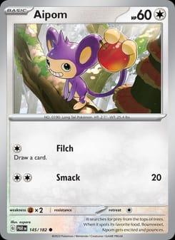 Aipom 145/182 Common – Paradox Rift Pokémon card