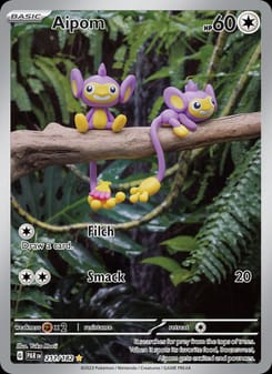 Aipom 211/182 Illustration Rare – Paradox Rift Pokémon card